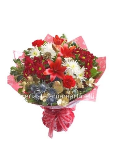 Bouquet di fiori assortiti per lutto