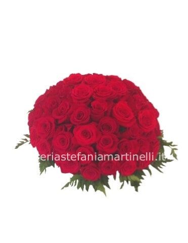 bouquet 50 rose gambo medio