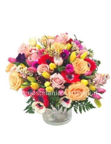 Bouquet fiori di stagione compatto