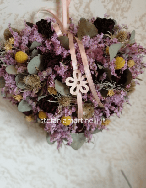 cuore fiori essiccati