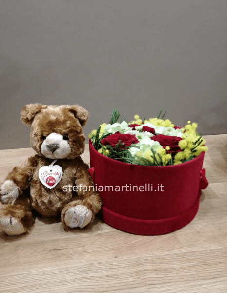 flower box+orsacchiotto